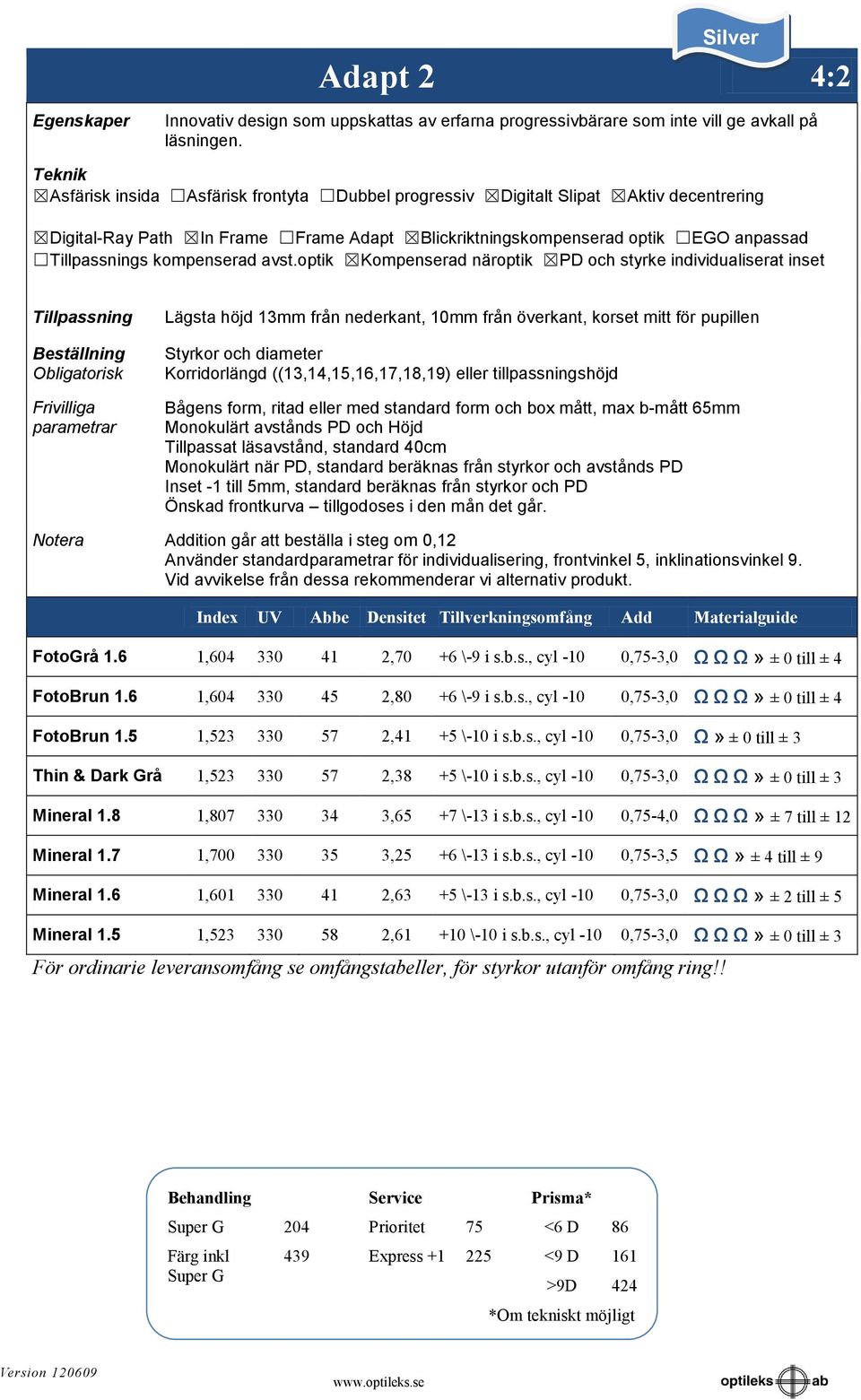 optik Kompenserad näroptik PD och styrke individualiserat inset Lägsta höjd 13mm från nederkant, 1mm från överkant, korset mitt för pupillen Styrkor och diameter Korridorlängd ((13,14,15,16,17,18,19)