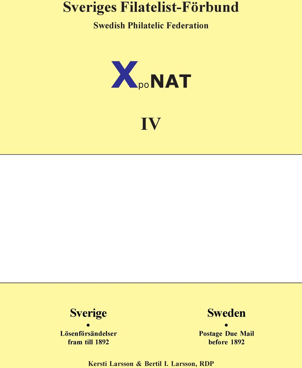 Lösenförsändelser fram till 1892 Sweden