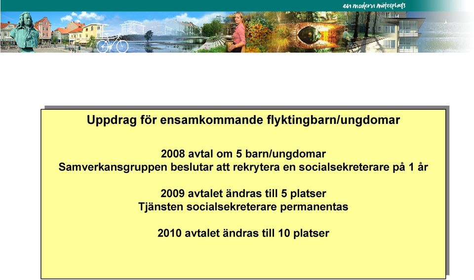 på1 år år 2009 2009 avtalet avtalet ändras ändras till till 5 platser platser Tjänsten