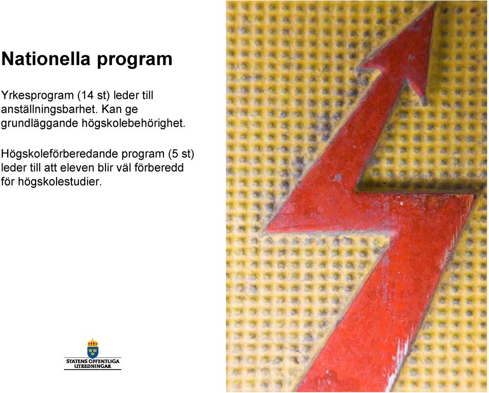 Kan ge grundläggande högskolebehörighet.