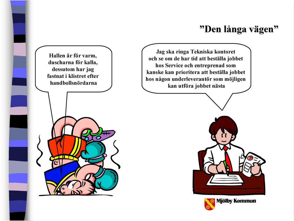 om de har tid att beställa jobbet hos Service och entreprenad som kanske kan