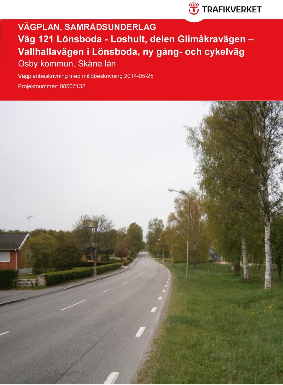 gång- och cykelväg Osby kommun, Skåne län