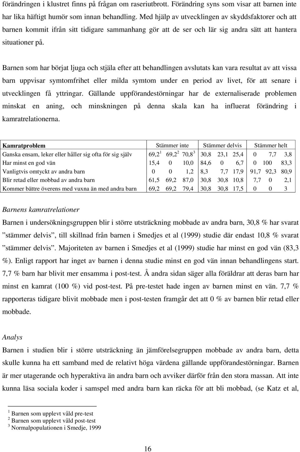 Barnen som har börjat ljuga och stjäla efter att behandlingen avslutats kan vara resultat av att vissa barn uppvisar symtomfrihet eller milda symtom under en period av livet, för att senare i