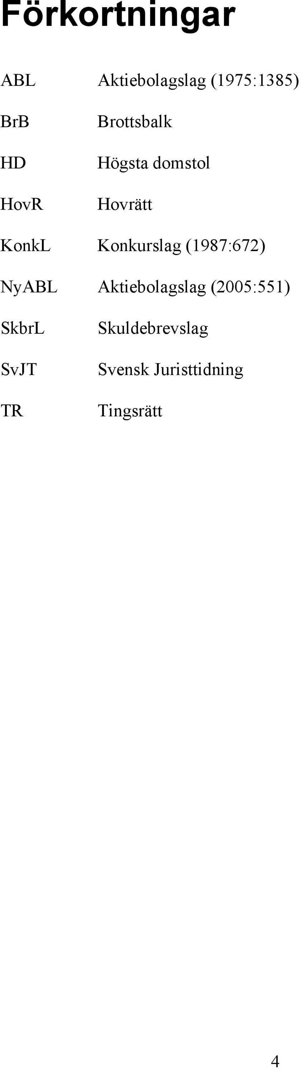 Konkurslag (1987:672) NyABL Aktiebolagslag