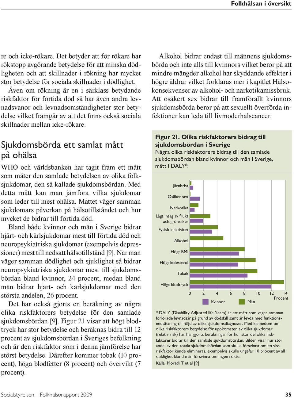 Även om rökning är en i särklass betydande riskfaktor för förtida död så har även andra levnadsvanor och levnadsomständigheter stor betydelse vilket framg av att det finns också sociala skillnader