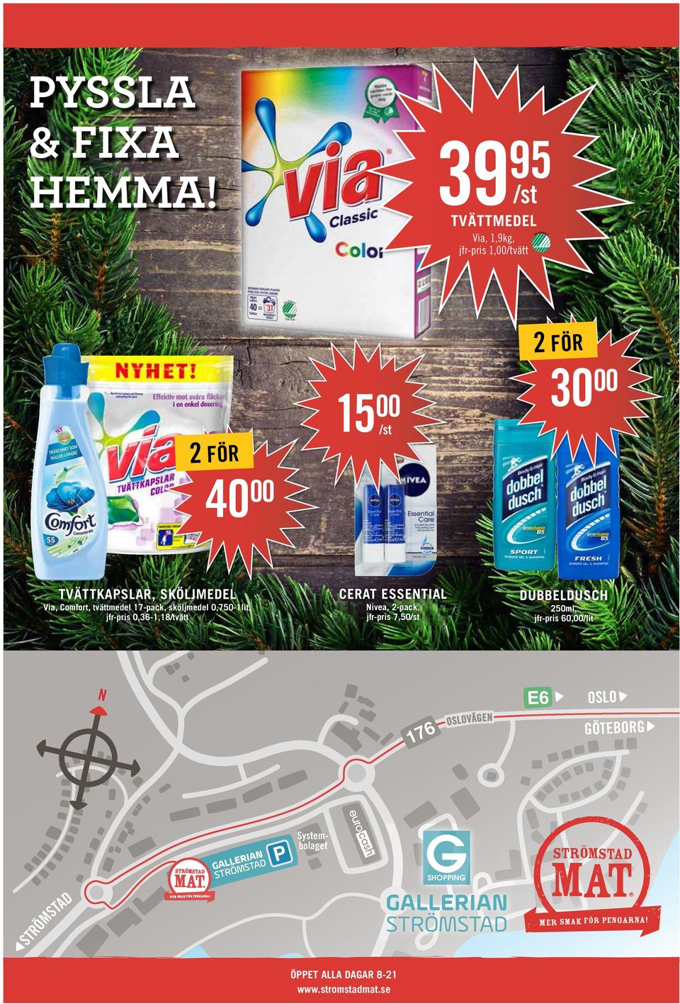 tvättmedel 17-pack, sköljmedel 0,750-1lit, jfr-pris 0,36-1,18/tvätt CERAT ESSENTIAL Nivea,