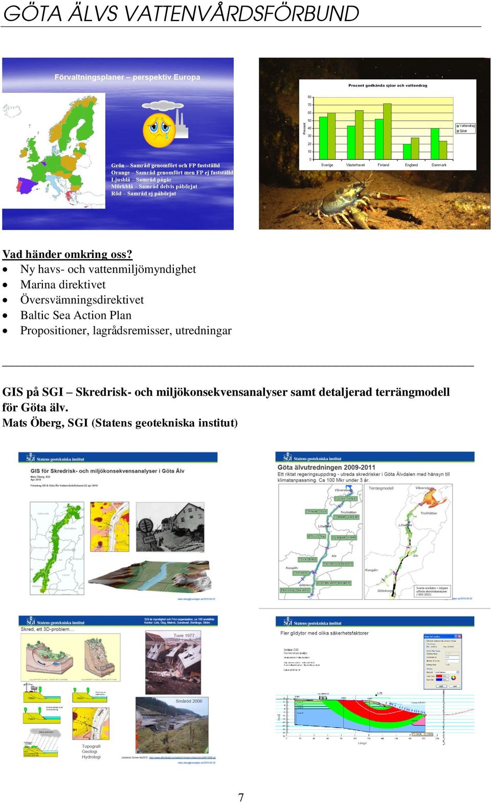 Baltic Sea Action Plan Propositioner, lagrådsremisser, utredningar GIS på SGI