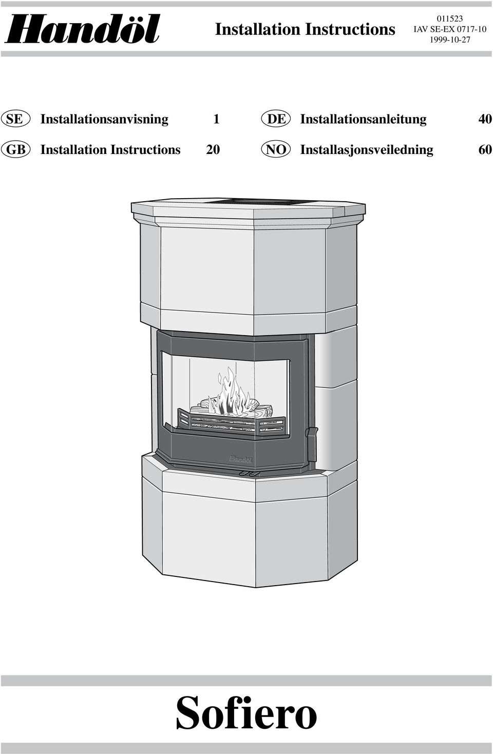 GB Installation Instructions 20 DE