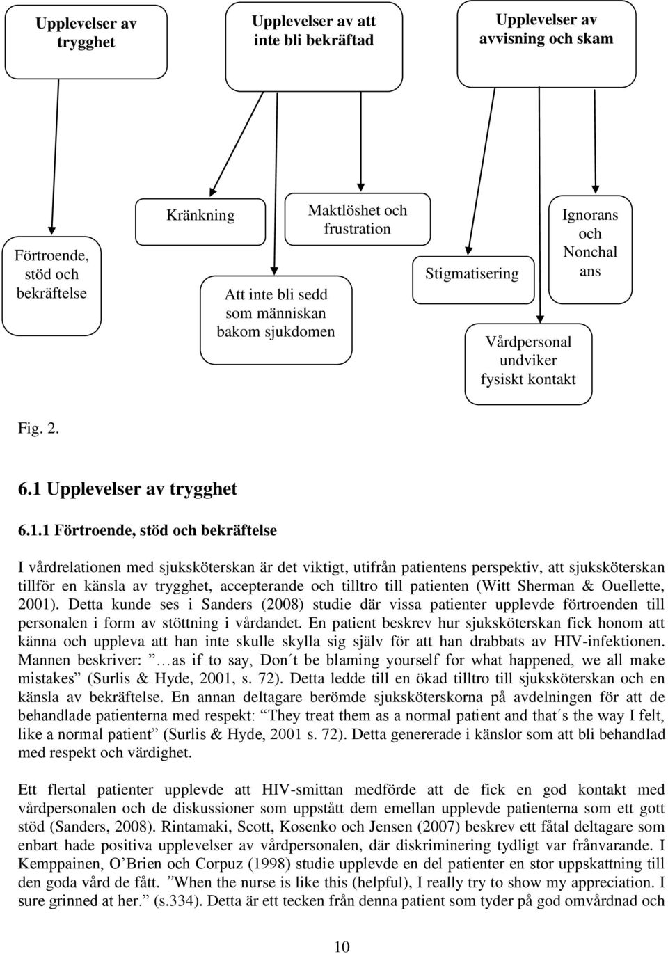 Upplevelser av trygghet 6.1.