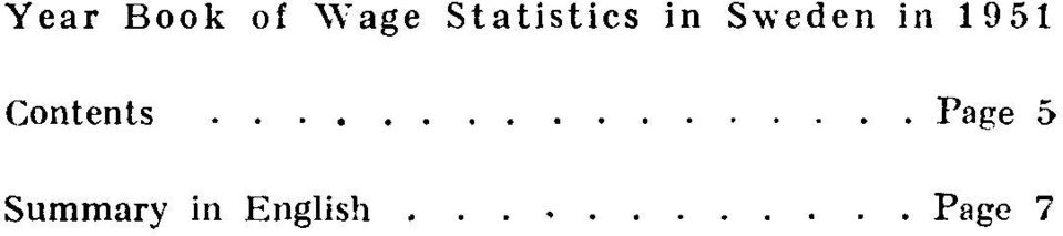 in 1951 Contents Page