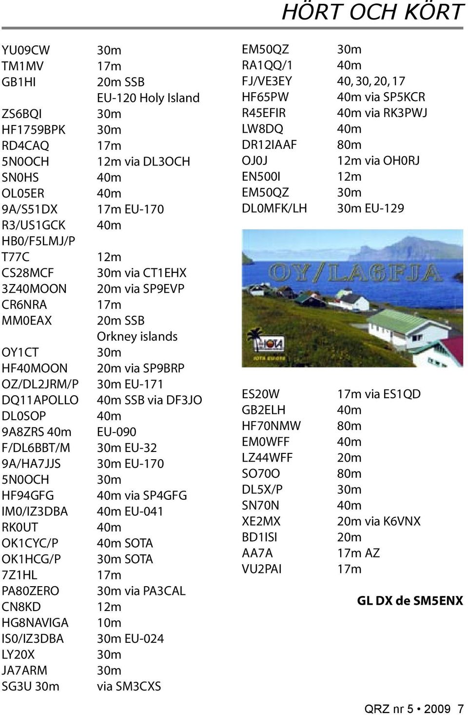 EU-170 40m 12m 30m via CT1EHX 20m via SP9EVP 17m 20m SSB Orkney islands 30m 20m via SP9BRP 30m EU-171 40m SSB via DF3JO 40m EU-090 30m EU-32 30m EU-170 30m 40m via SP4GFG 40m EU-041 40m 40m SOTA 30m