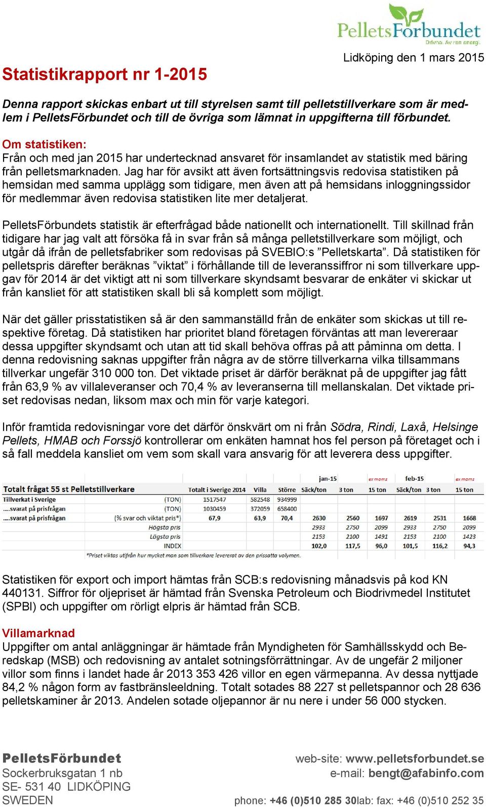 Jag har för avsikt att även fortsättningsvis redovisa statistiken på hemsidan med samma upplägg som tidigare, men även att på hemsidans inloggningssidor för medlemmar även redovisa statistiken lite