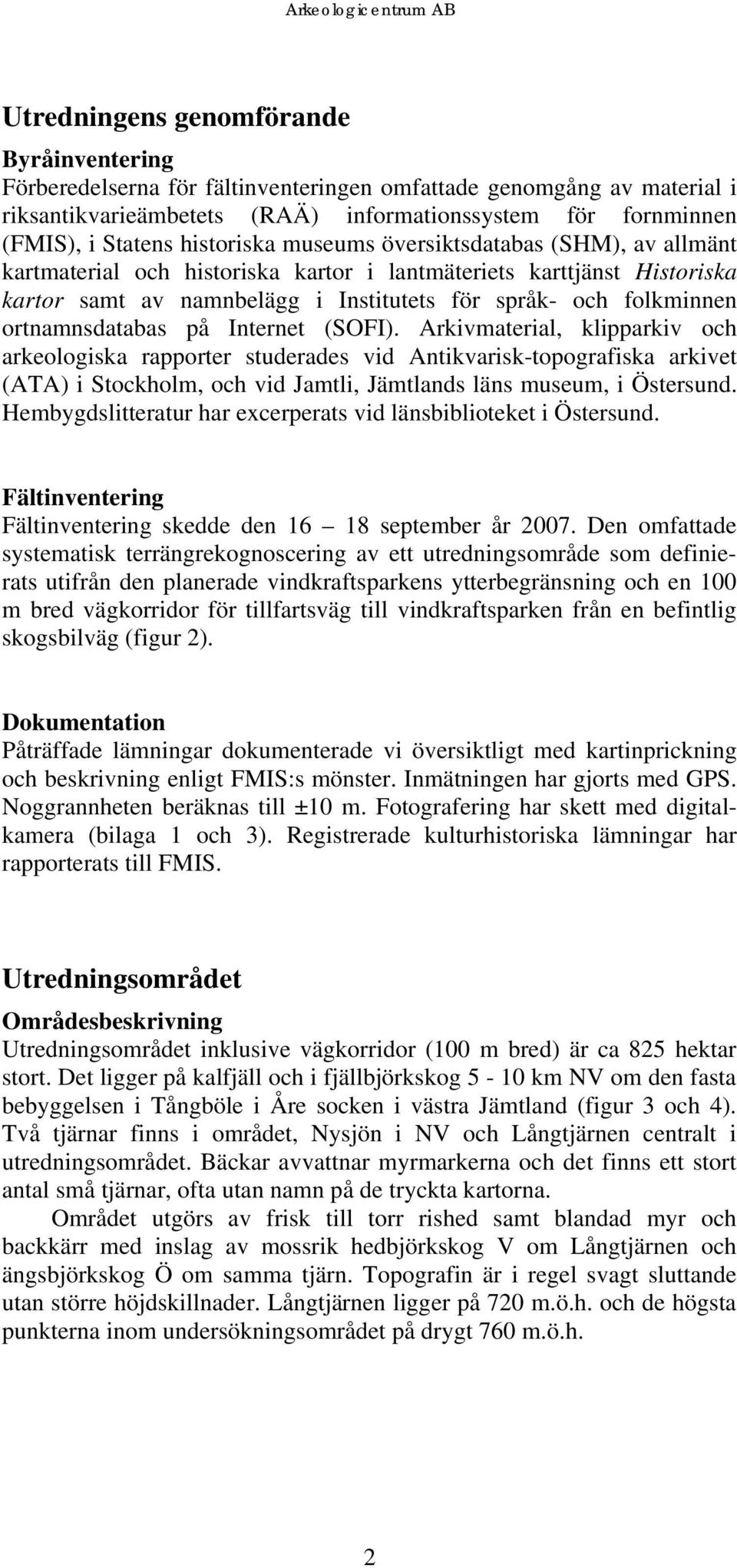 ortnamnsdatabas på Internet (SOFI).