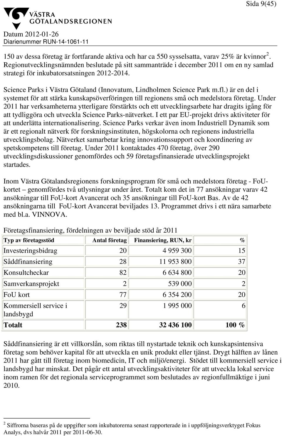 Science Parks i Västra Götaland (Innovatum, Lindholmen Science Park m.fl.) är en del i systemet för att stärka kunskapsöverföringen till regionens små och medelstora företag.