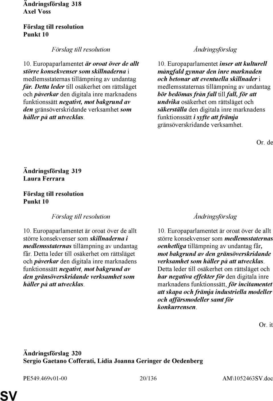 Europaparlamentet inser att kulturell mångfald gynnar den inre marknaden och betonar att eventuella skillnader i medlemsstaternas tillämpning av undantag bör bedömas från fall till fall, för att