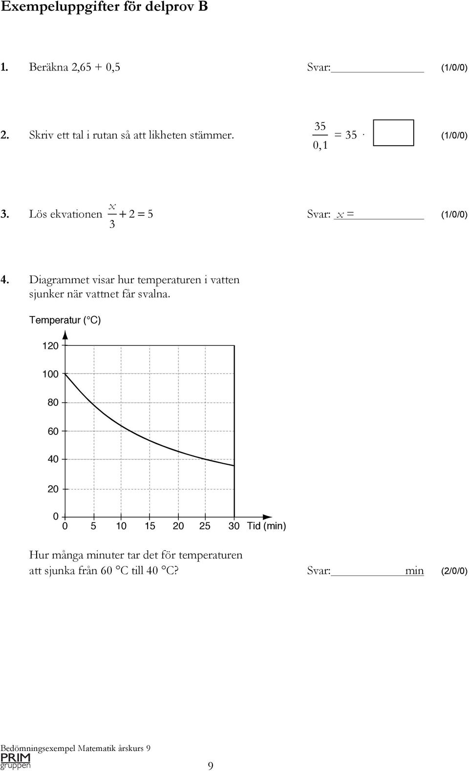 Lös ekvationen x 3 + 2 = 5 Svar: x = (1/0/0) 4.