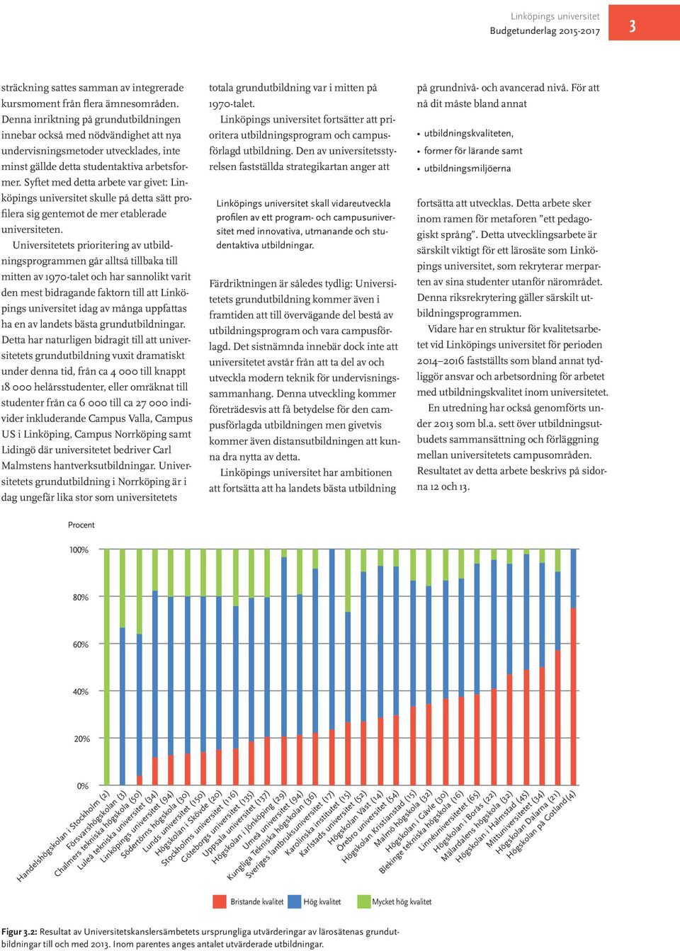 Syftet med detta arbete var givet: Linköpings universitet skulle på detta sätt profilera sig gentemot de mer etablerade universiteten.