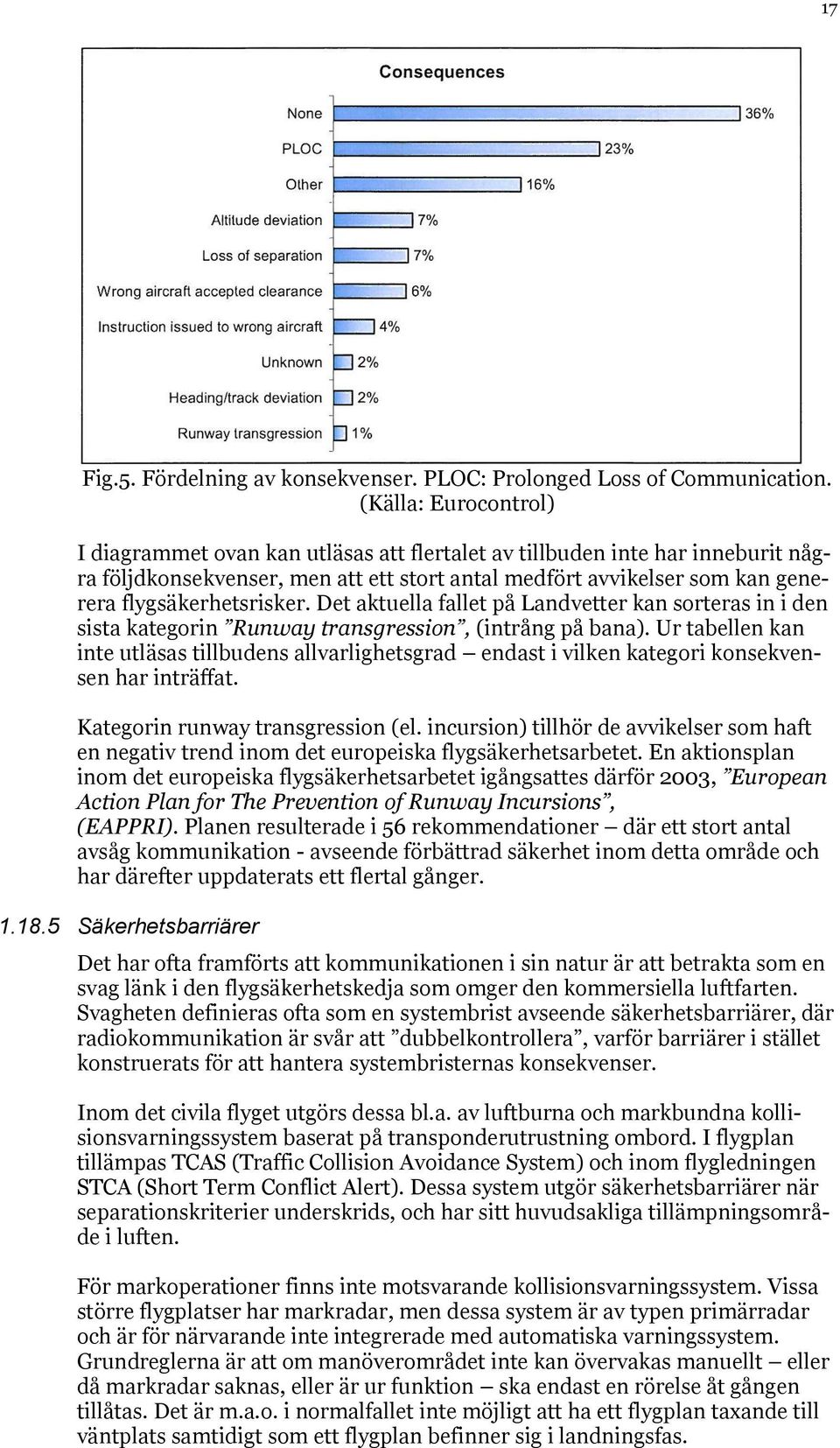 flygsäkerhetsrisker. Det aktuella fallet på Landvetter kan sorteras in i den sista kategorin Runway transgression, (intrång på bana).