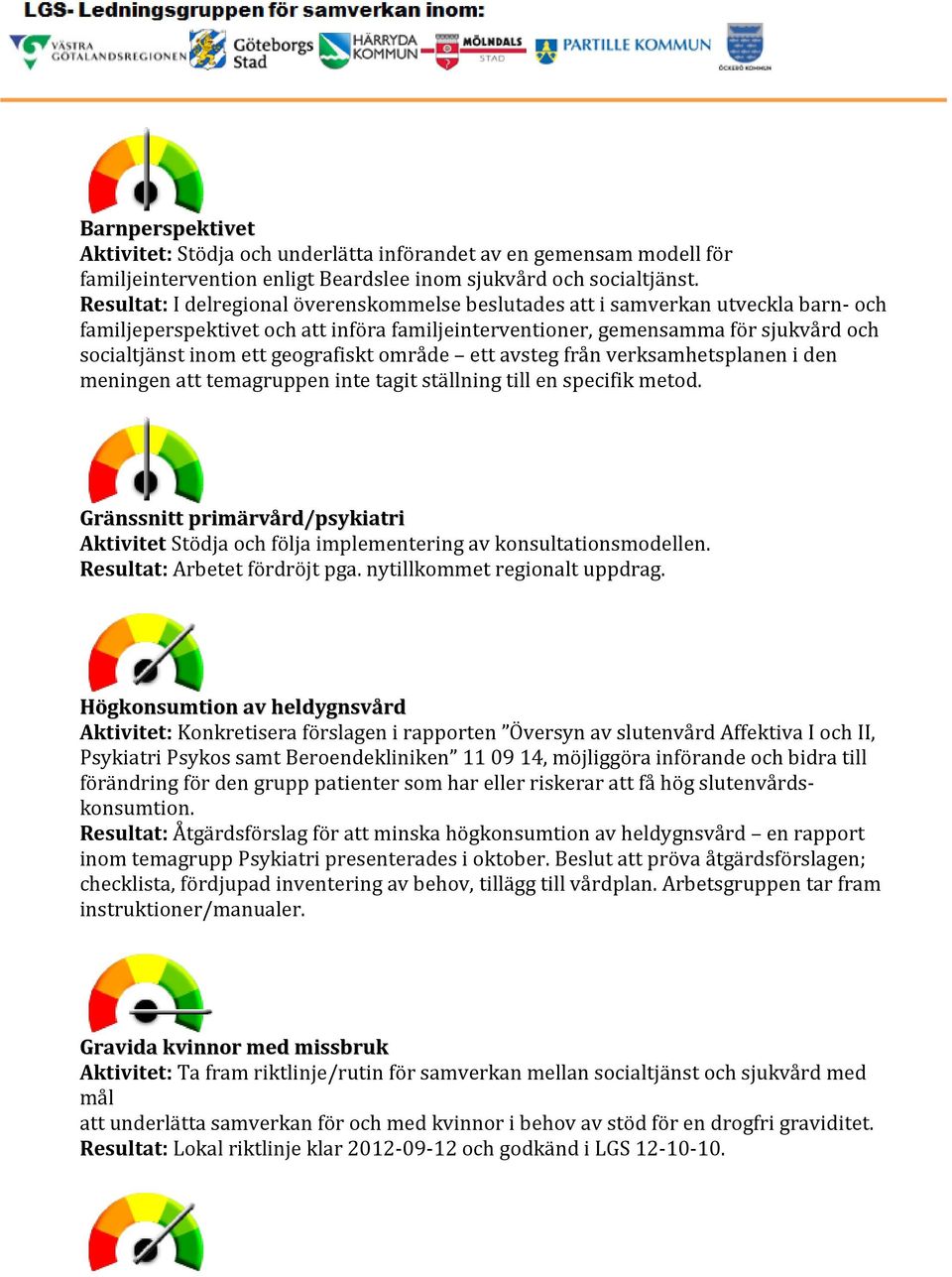 geografiskt område ett avsteg från verksamhetsplanen i den meningen att temagruppen inte tagit ställning till en specifik metod.