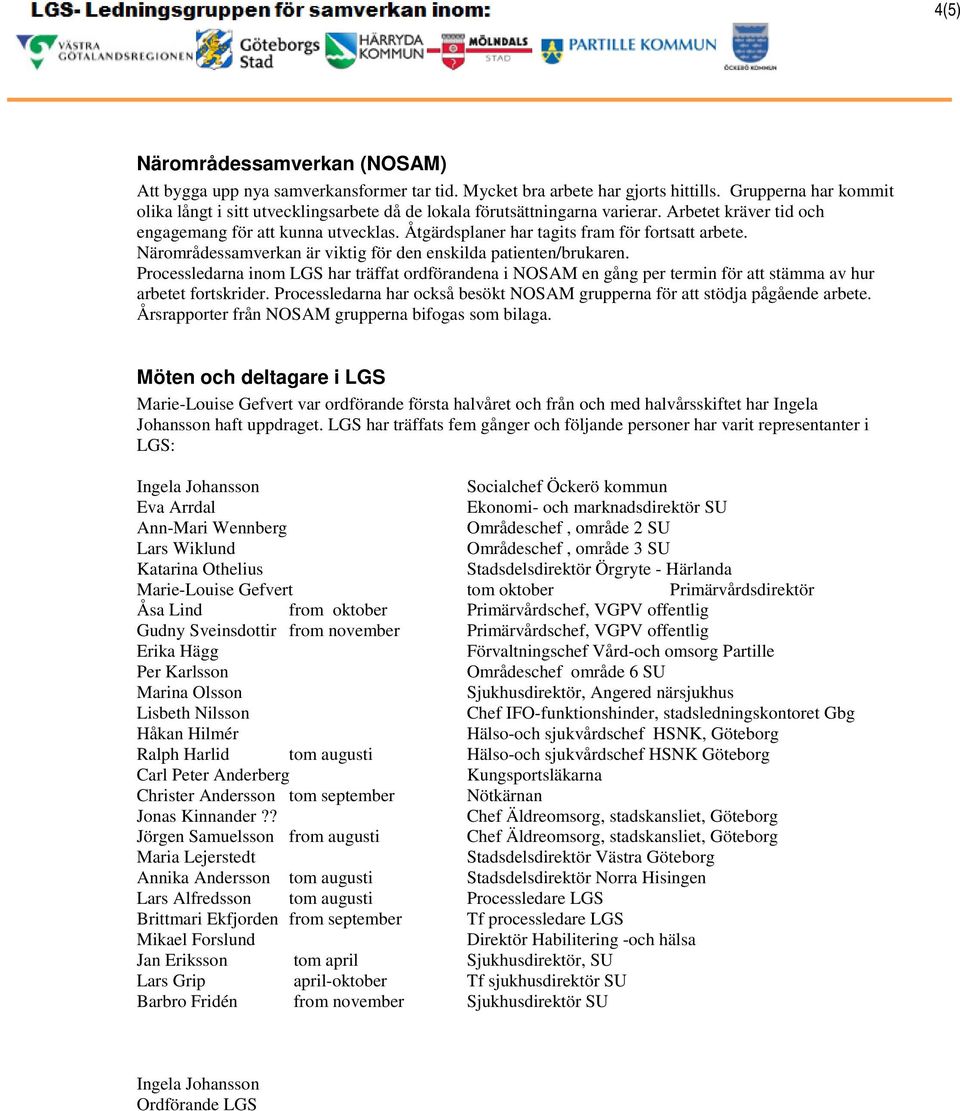 Åtgärdsplaner har tagits fram för fortsatt arbete. Närområdessamverkan är viktig för den enskilda patienten/brukaren.