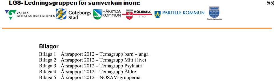 Årsrapport 2012 Temagrupp Psykiatri Bilaga 4 Årsrapport