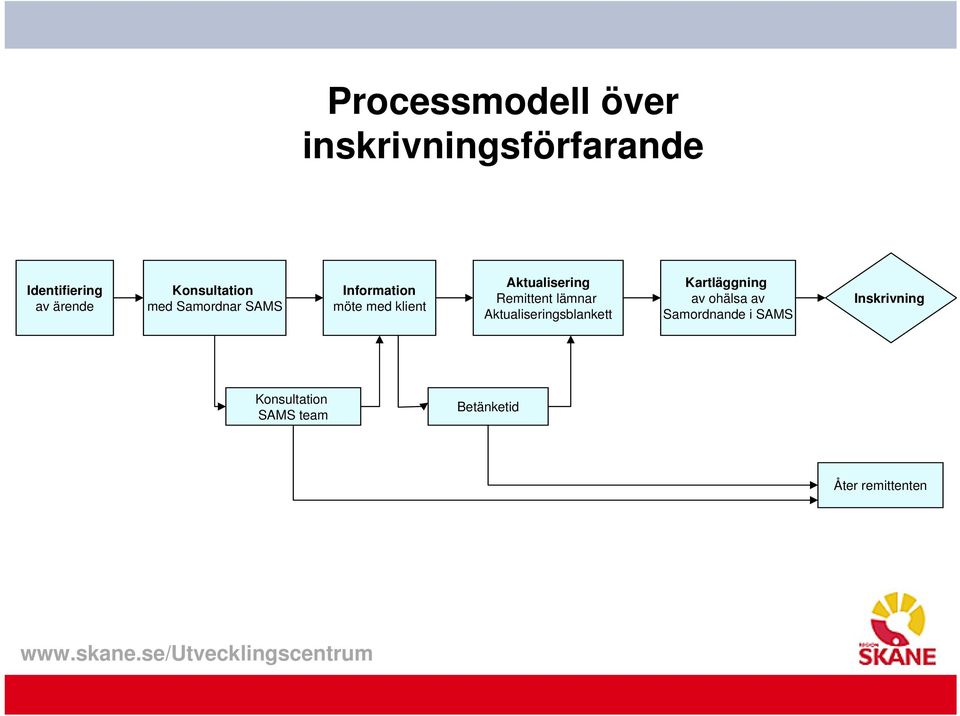 Aktualisering Remittent lämnar Aktualiseringsblankett Kartläggning av