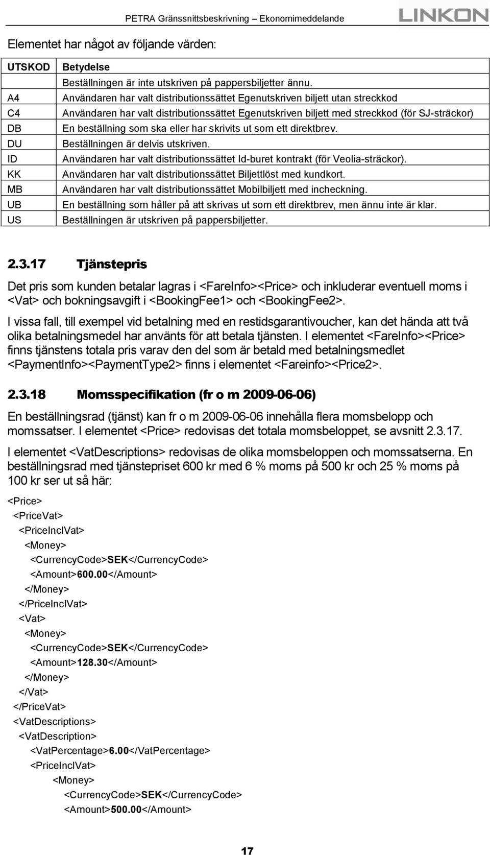 har skrivits ut som ett direktbrev. Beställningen är delvis utskriven. Användaren har valt distributionssättet Id-buret kontrakt (för Veolia-sträckor).