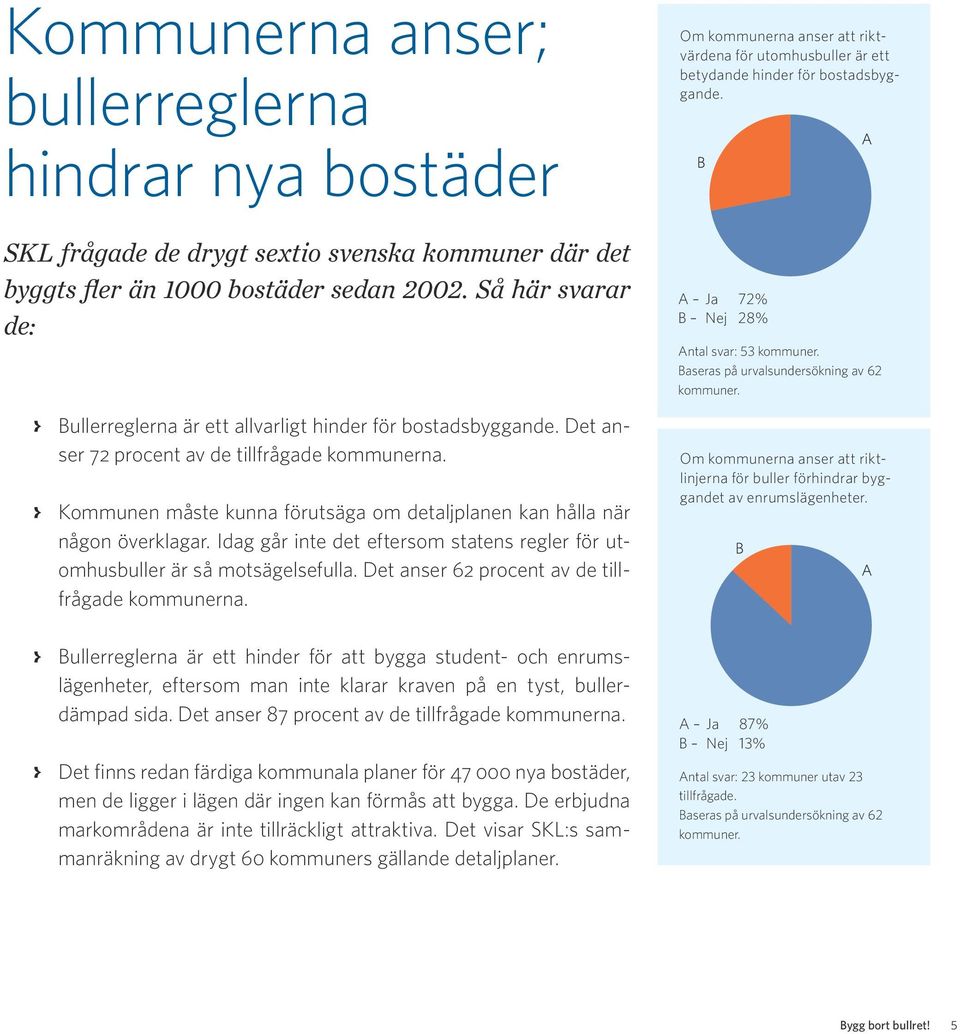 > Kommunen måste kunna förutsäga om detaljplanen kan hålla när någon överklagar. Idag går inte det eftersom statens regler för utomhusbuller är så motsägelsefulla.