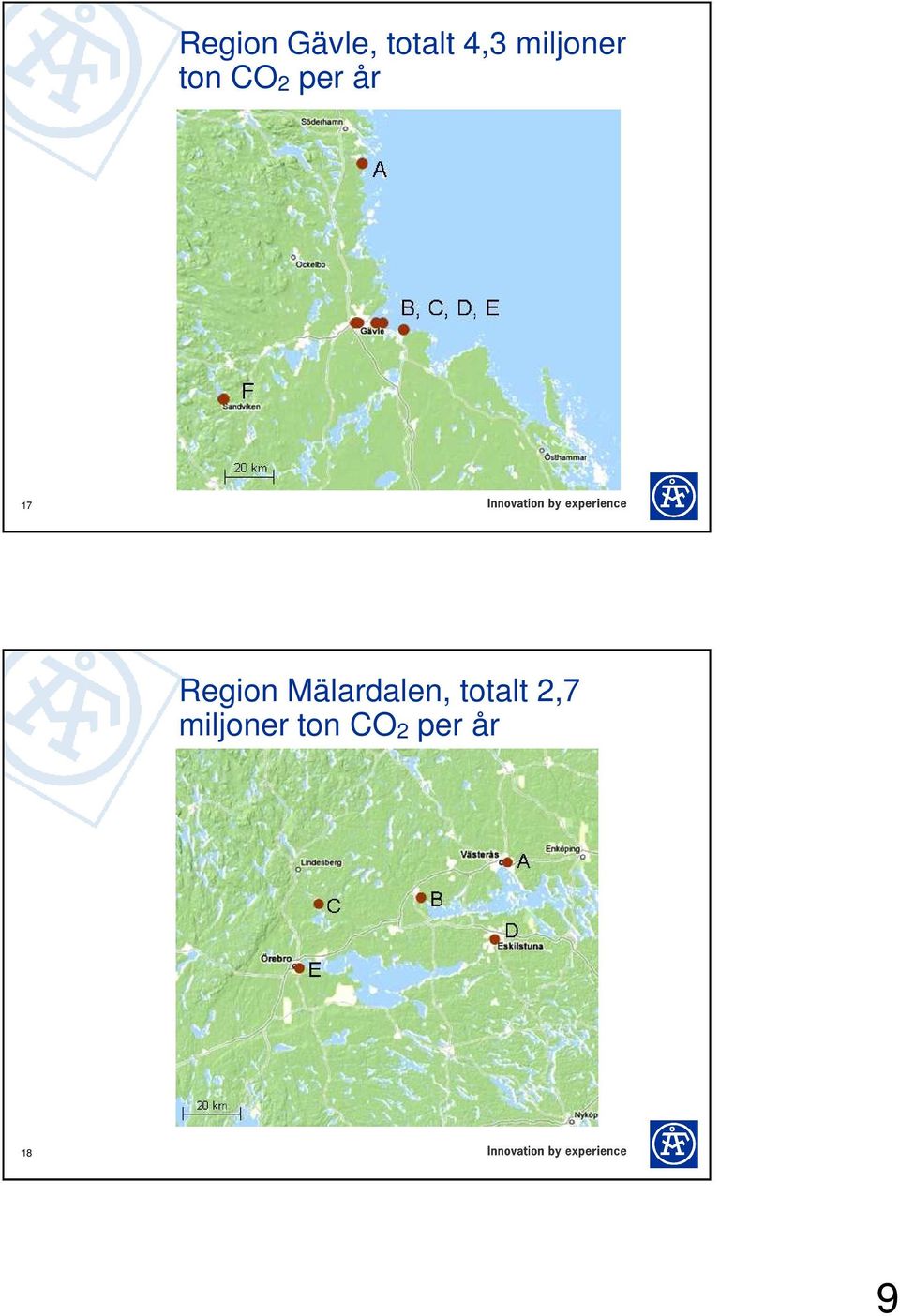 Region Mälardalen, totalt