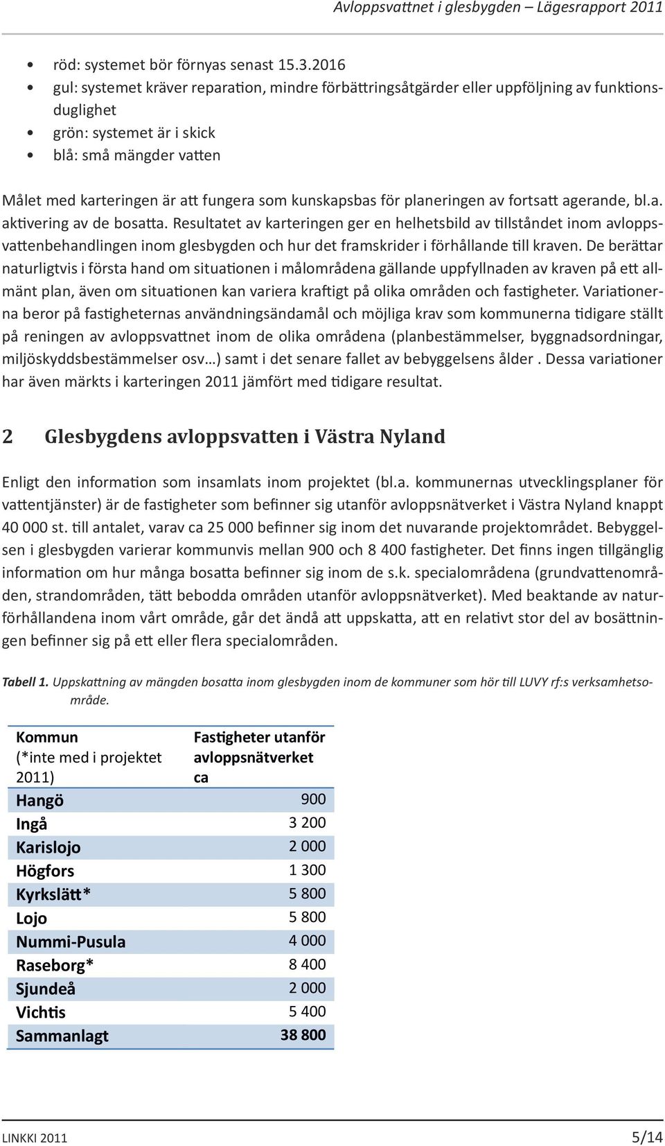 kunskapsbas för planeringen av fortsatt agerande, bl.a. aktivering av de bosatta.