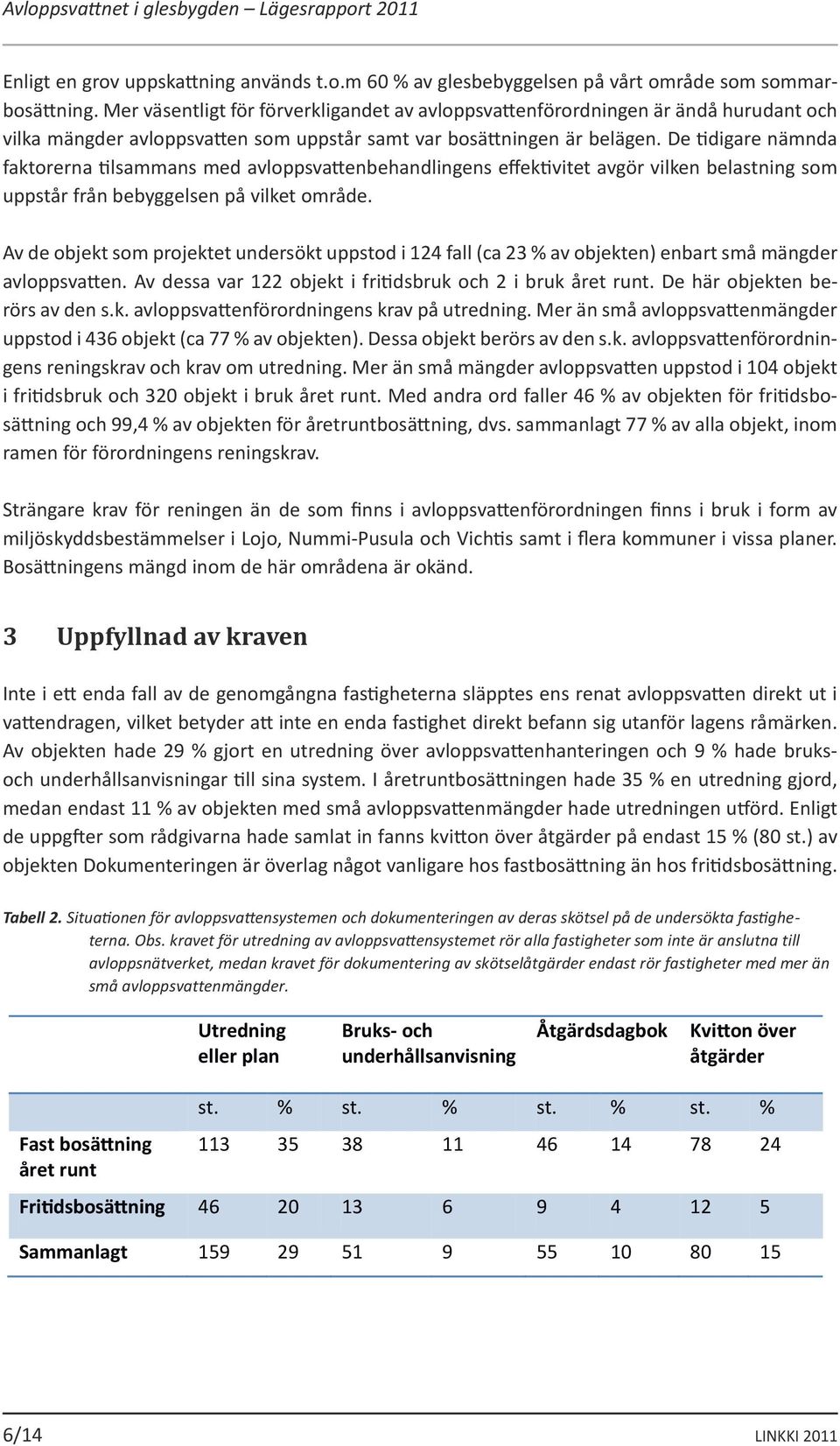 De tidigare nämnda faktorerna tilsammans med avloppsvattenbehandlingens effektivitet avgör vilken belastning som uppstår från bebyggelsen på vilket område.