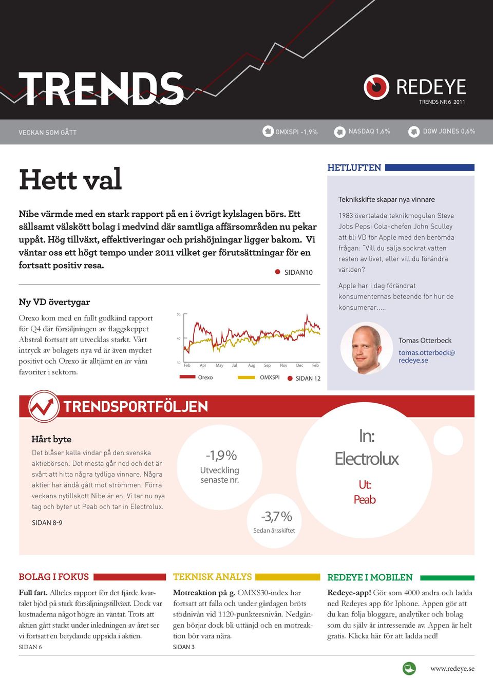 Vi väntar oss ett högt tempo under 2011 vilket ger förutsättningar för en fortsatt positiv resa.