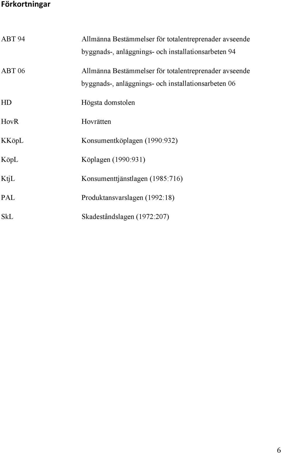 anläggnings- och installationsarbeten 06 Högsta domstolen Hovrätten KKöpL Konsumentköplagen (1990:932) KöpL