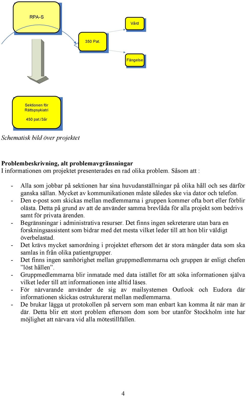 Såsom att : - Alla som jobbar på sektionen har sina huvudanställningar på olika håll och ses därför ganska sällan. Mycket av kommunikationen måste således ske via dator och telefon.