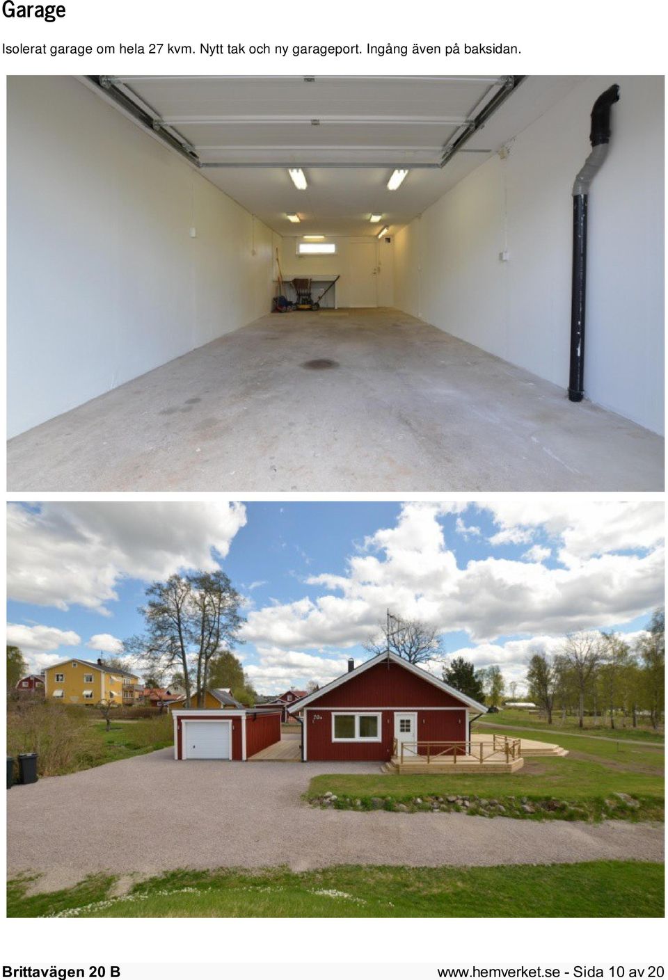 Nytt tak och ny garageport.