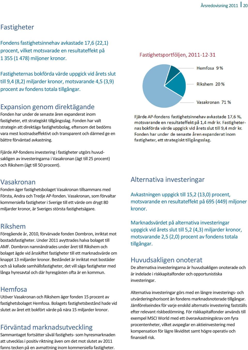 Expansion genom direktägande Fonden har under de senaste åren expanderat inom fastigheter, ett strategiskt tillgångsslag.