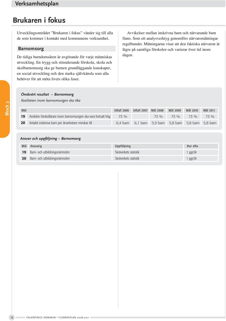 En trygg och stimulerande förskola, skola och skolbarnomsorg ska ge barnen grundläggande kunskaper, en social utveckling och den starka självkänsla som alla behöver för att möta livets olika faser.