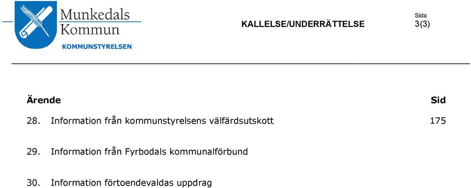 Information från kommunstyrelsens välfärdsutskott