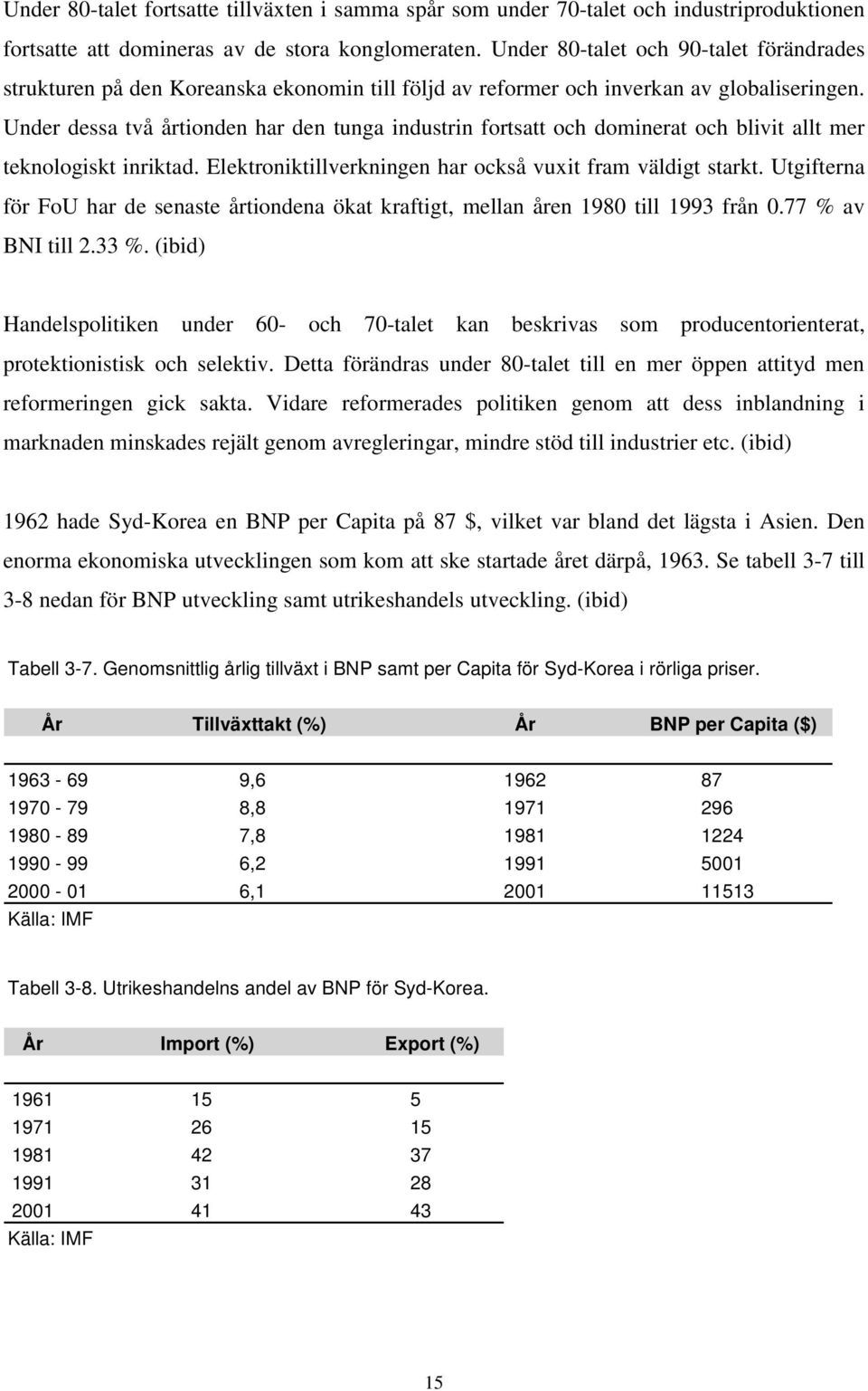 Under dessa två årtionden har den tunga industrin fortsatt och dominerat och blivit allt mer teknologiskt inriktad. Elektroniktillverkningen har också vuxit fram väldigt starkt.