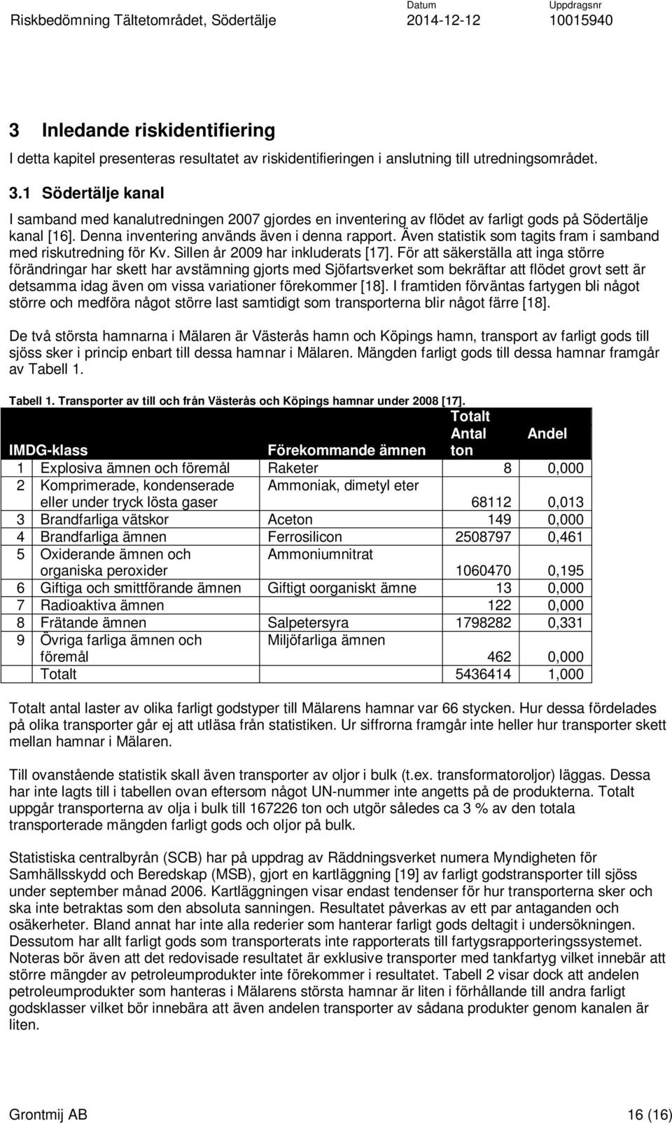 Även statistik som tagits fram i samband med riskutredning för Kv. Sillen år 2009 har inkluderats [17].