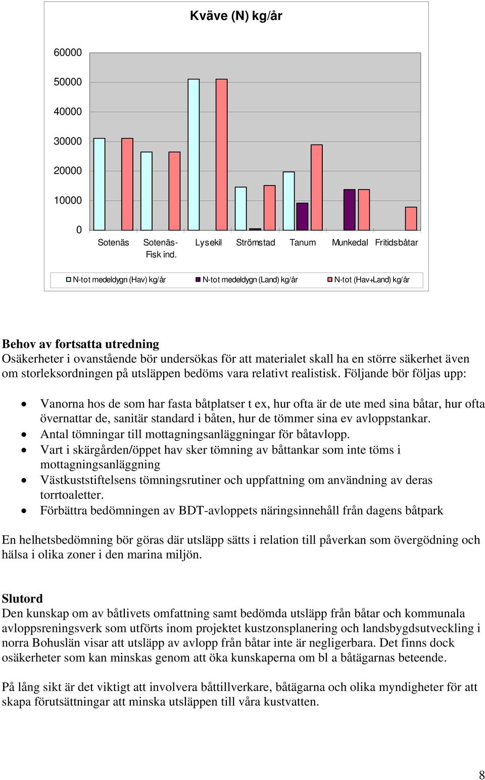 att materialet skall ha en större säkerhet även om storleksordningen på utsläppen bedöms vara relativt realistisk.