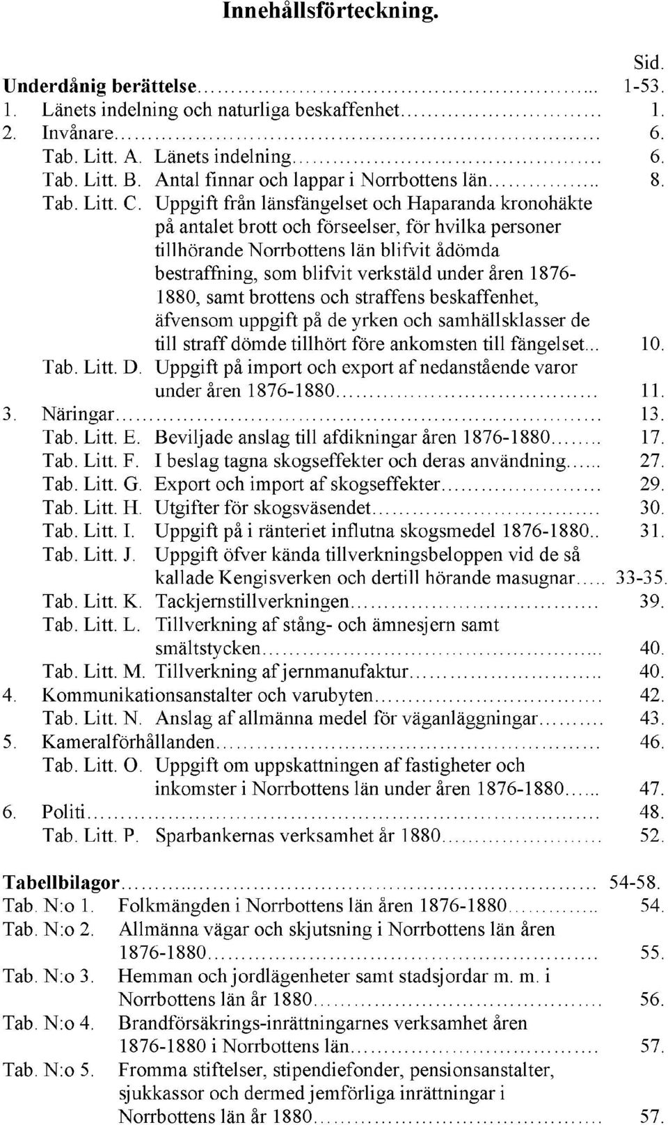 Uppgift från länsfängelset och Haparanda kronohäkte på antalet brott och förseelser, för hvilka personer tillhörande Norrbottens län blifvit ådömda bestraffning, som blifvit verkstäld under åren