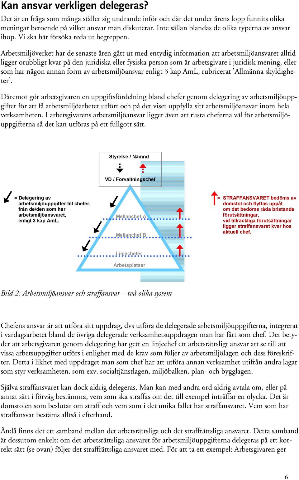 Arbetsmiljöverket har de senaste åren gått ut med entydig information att arbetsmiljöansvaret alltid ligger orubbligt kvar på den juridiska eller fysiska person som är arbetsgivare i juridisk mening,