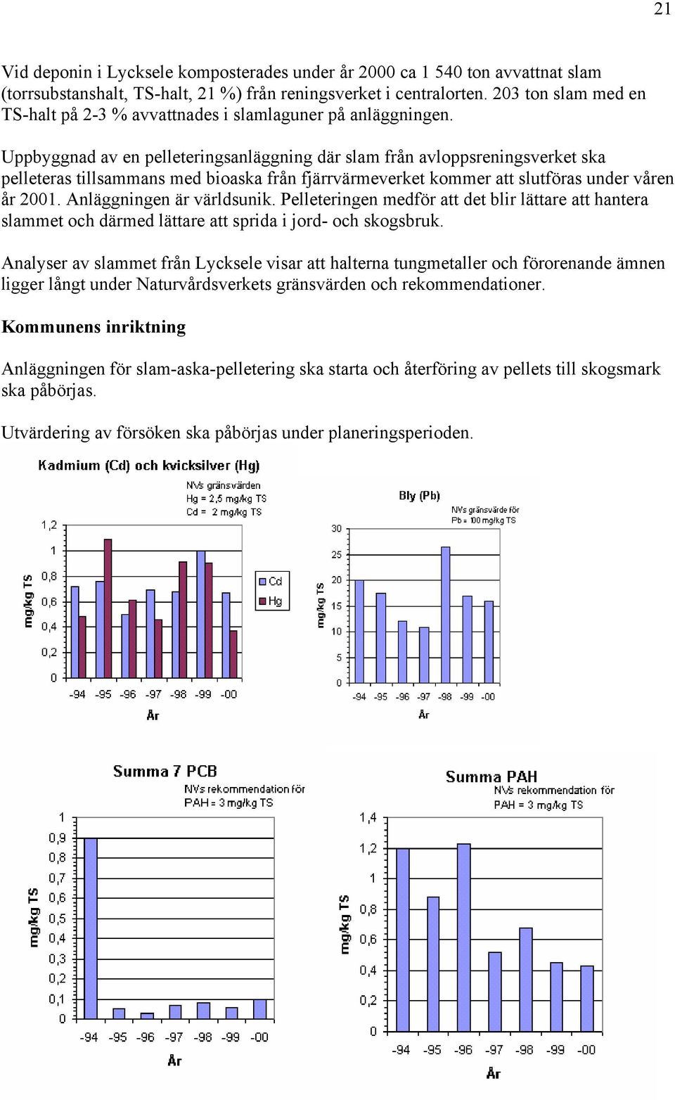 Uppbyggnad av en pelleteringsanläggning där slam från avloppsreningsverket ska pelleteras tillsammans med bioaska från fjärrvärmeverket kommer att slutföras under våren år 2001.