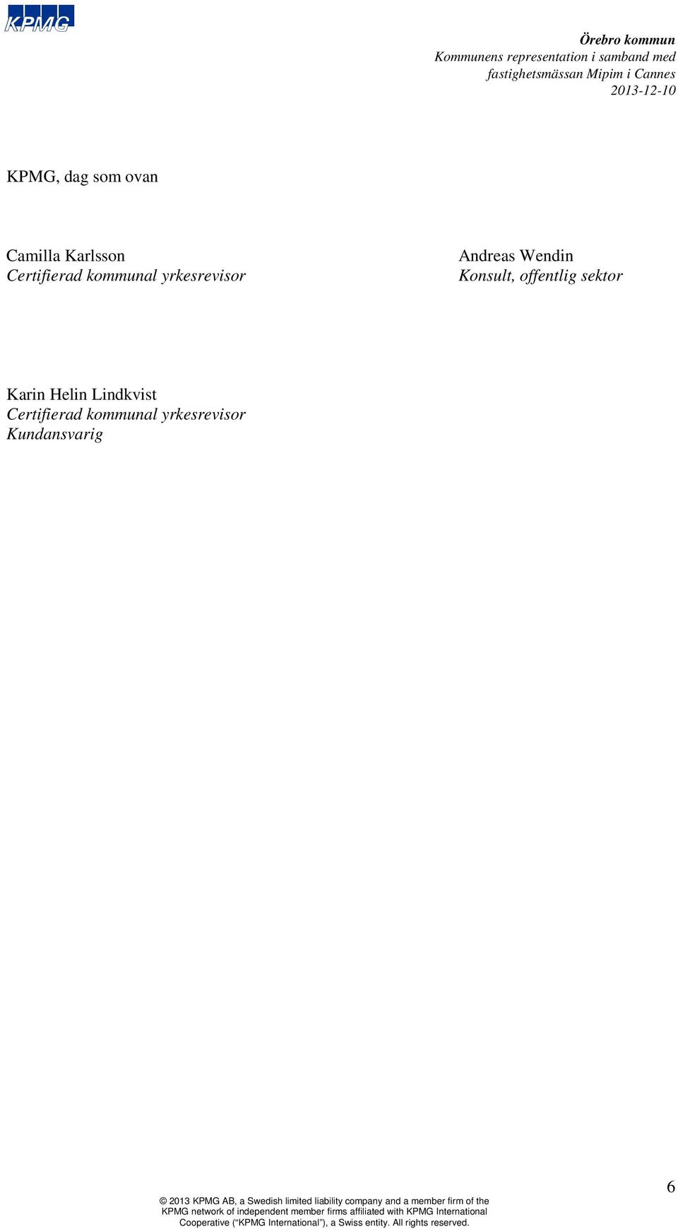 Wendin Konsult, offentlig sektor Karin Helin