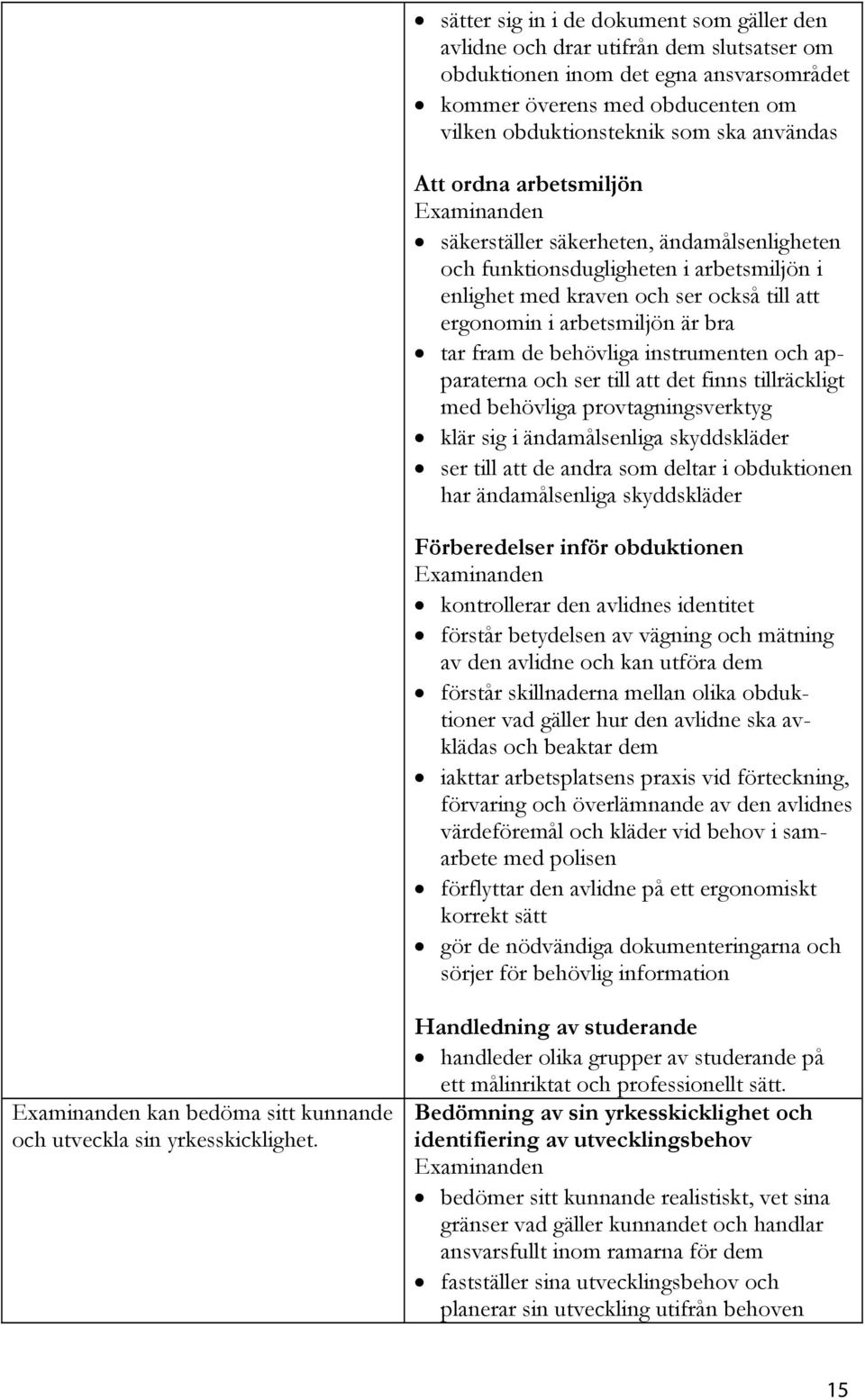 fram de behövliga instrumenten och apparaterna och ser till att det finns tillräckligt med behövliga provtagningsverktyg klär sig i ändamålsenliga skyddskläder ser till att de andra som deltar i