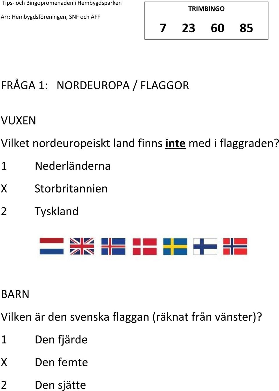 1 Nederländerna Storbritannien 2 Tyskland Vilken är den