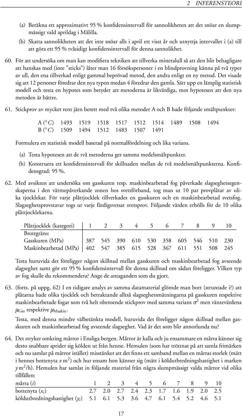 För att undersöka om man kan modifiera tekniken att tillverka mineralull så att den blir behagligare att hanskas med (inte sticks ) låter man 16 försökspersoner i en blindprovning känna på två typer