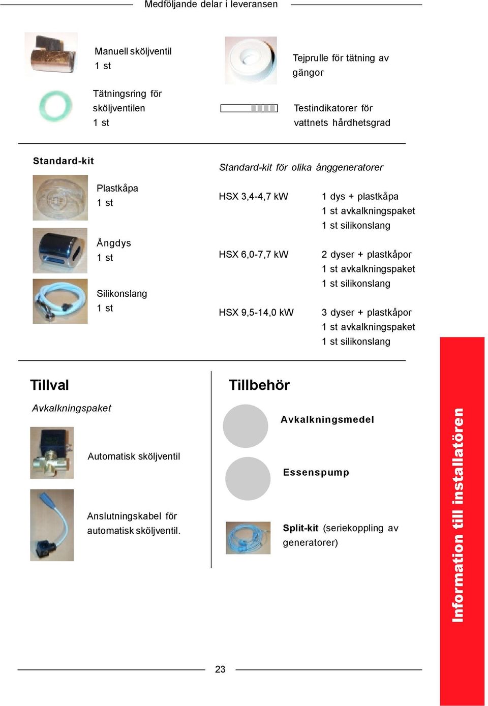 avkalkningspaket 1 st silikonslang 2 dyser + plastkåpor 1 st avkalkningspaket 1 st silikonslang 3 dyser + plastkåpor 1 st avkalkningspaket 1 st silikonslang Tillval