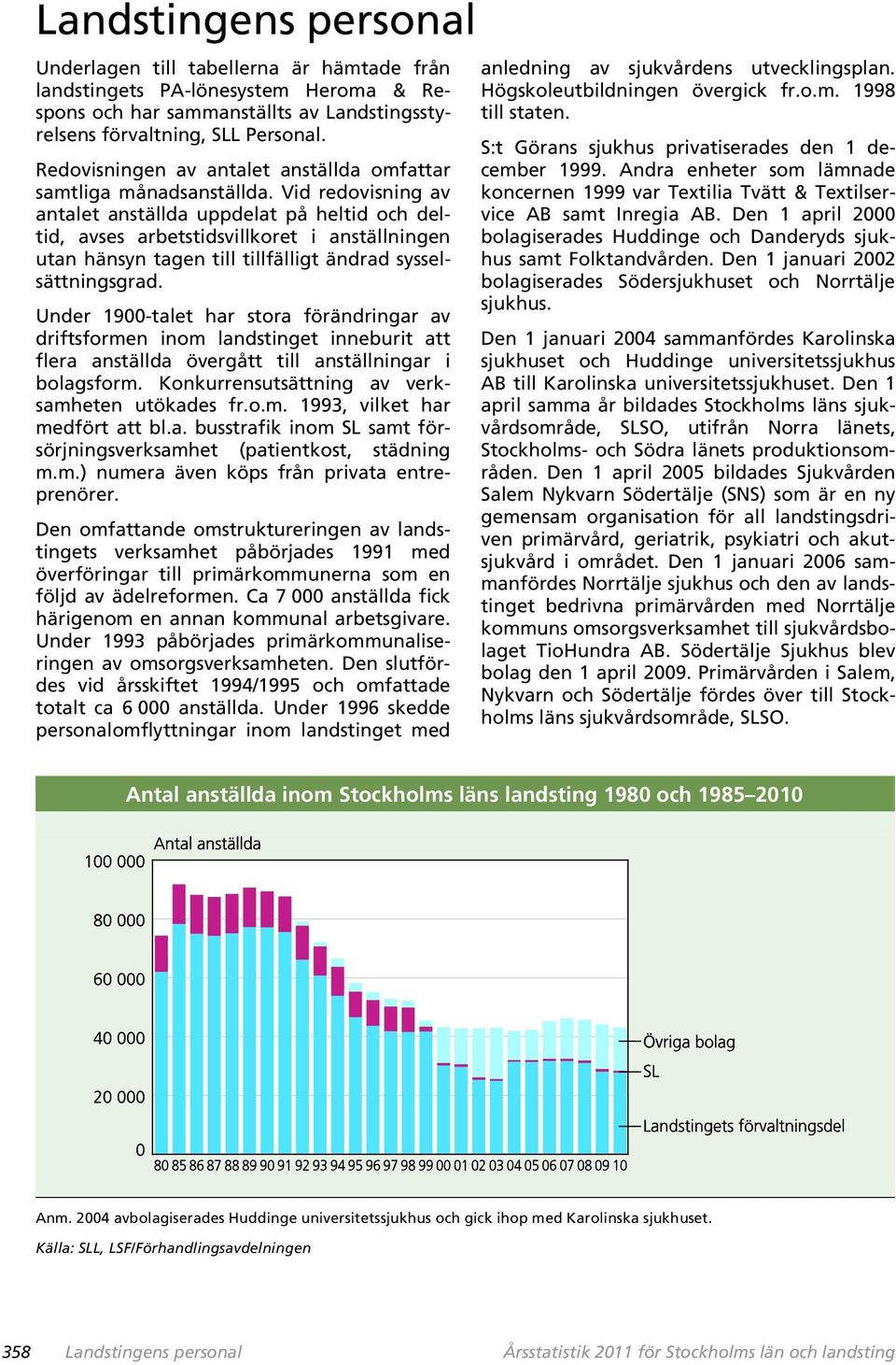 Vid redovisning av antalet anställda uppdelat på heltid och deltid, avses arbetstidsvillkoret i anställningen utan hänsyn tagen till tillfälligt ändrad sysselsättningsgrad.